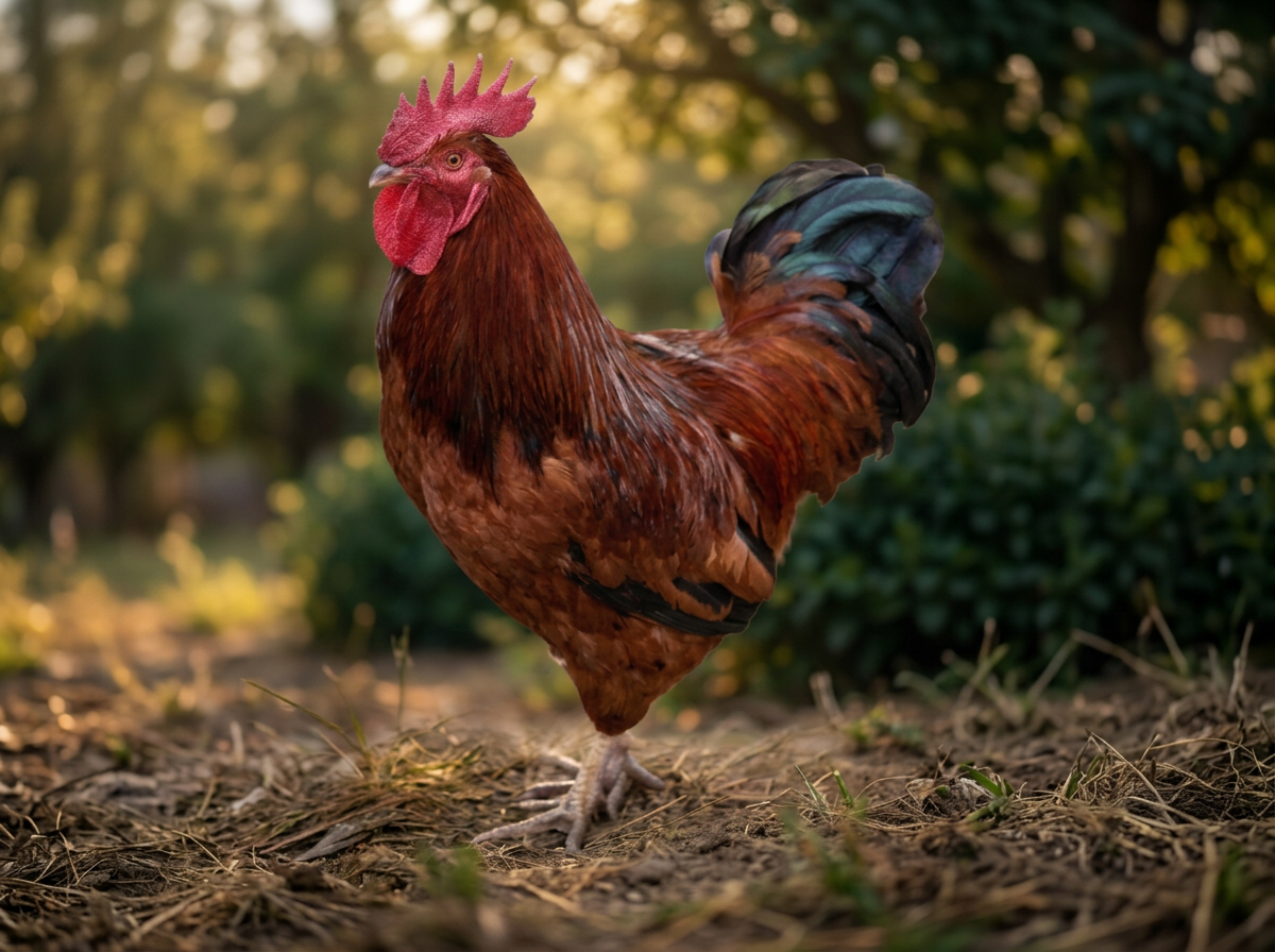 Red Cockerel — live poultry and livestock at NY Poultry & Livestock in Brooklyn